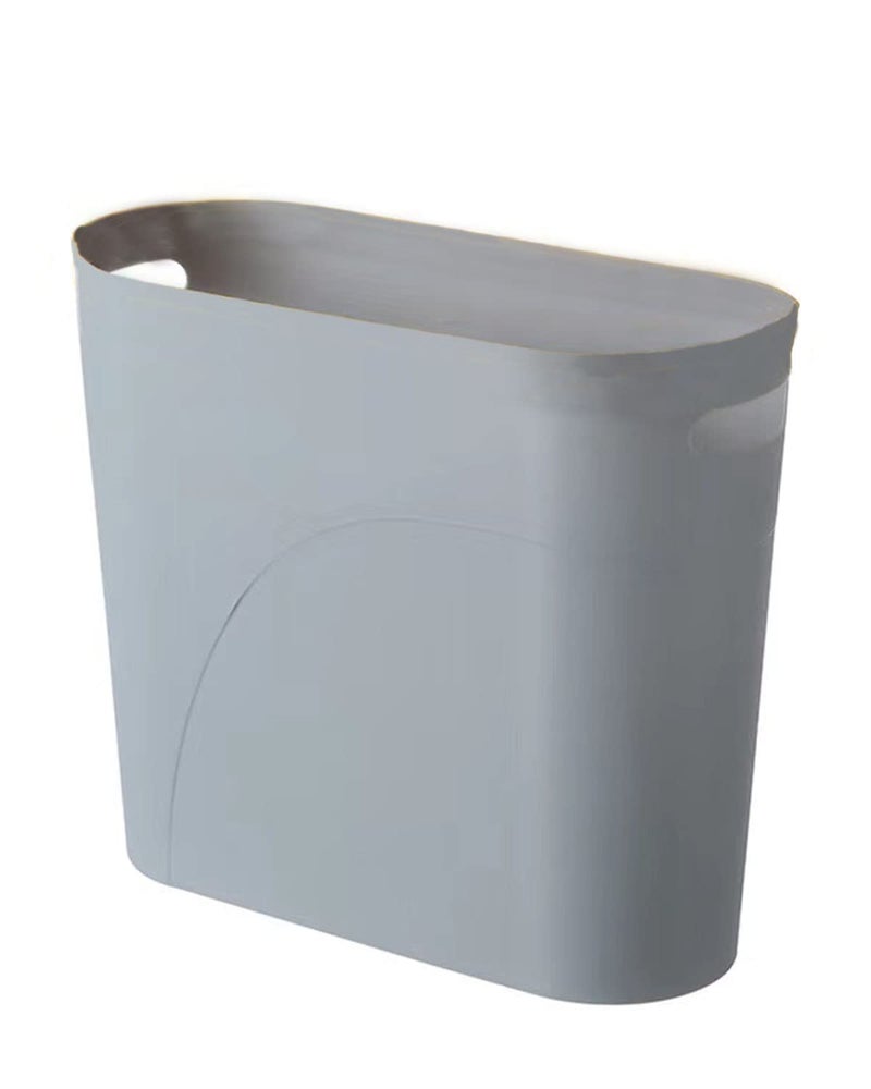 YAZEES Bathroom Small Trash Can, 3 Gallon Slim Plastic, Grey - Image 1